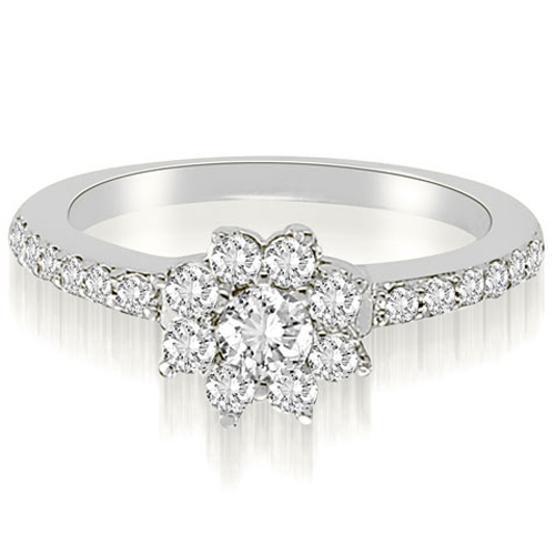 0.70 Cttw Round-Cut Platinum Diamond Engagement Ring