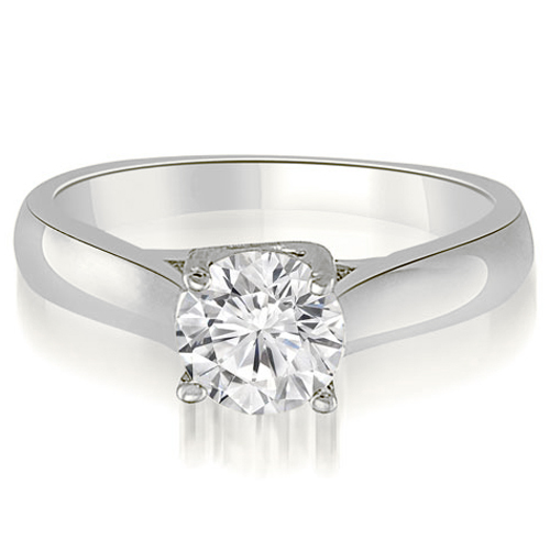 Platinum 0.45 cttw.  Lucida Solitaire Round Cut Diamond Engagement Ring (I1, H-I)
