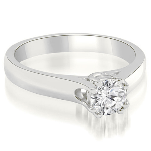 0.35 cttw Round Cut Platinum Diamond Engagement Ring