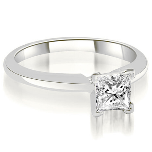 Platinum 0.45 cttw. V-Prong Princess Diamond Solitaire Engagement Ring (I1, H-I)