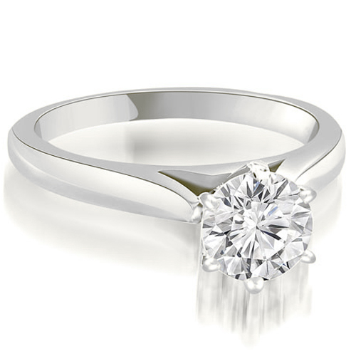 0.35 Cttw. Round Cut Platinum Diamond Engagement Ring