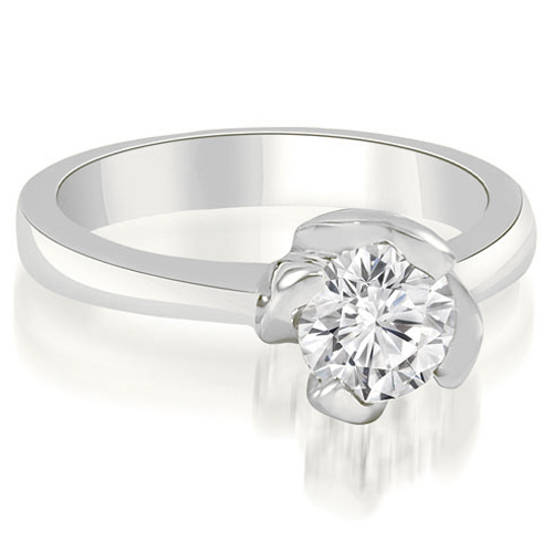 0.35 Cttw. Round Cut Platinum Diamond Engagement Ring