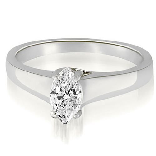 0.35 cttw Marquise-Cut Platinum Diamond Solitaire Engagement Ring
