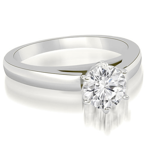 0.45 Cttw Round-Cut Platinum Diamond Cathedral Engagement Ring