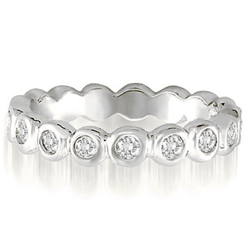 0.65 Cttw Round Cut Platinum Diamond Eternity Ring