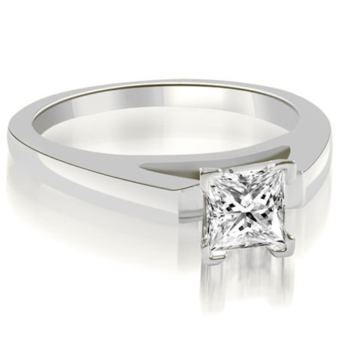 0.35 cttw Princess-Cut Platinum Diamond Engagement Ring