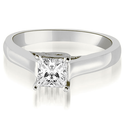 0.35 cttw Princess-Cut Platinum Diamond Engagement Ring