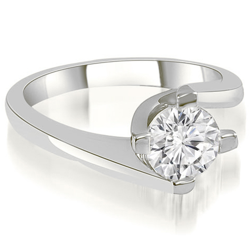Platinum 0.35 cttw.  Solitaire Round Cut Diamond Engagement Ring (I1, H-I)