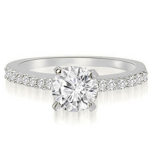 Platinum 0.65 cttw. Round Cut Diamond Engagement Ring (I1, H-I)
