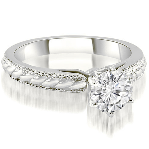 0.35 Carat Round Cut Platinum Diamond Engagement Ring
