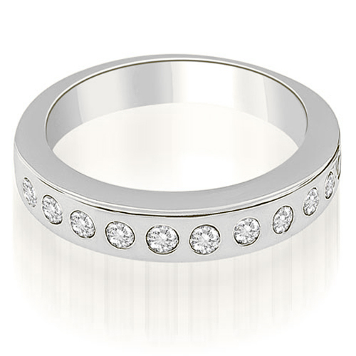 0.55 cttw Round Cut Platinum Diamond Wedding Ring