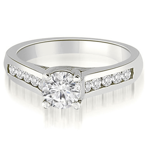 0.61 cttw Round-Cut Platinum Diamond Engagement Ring