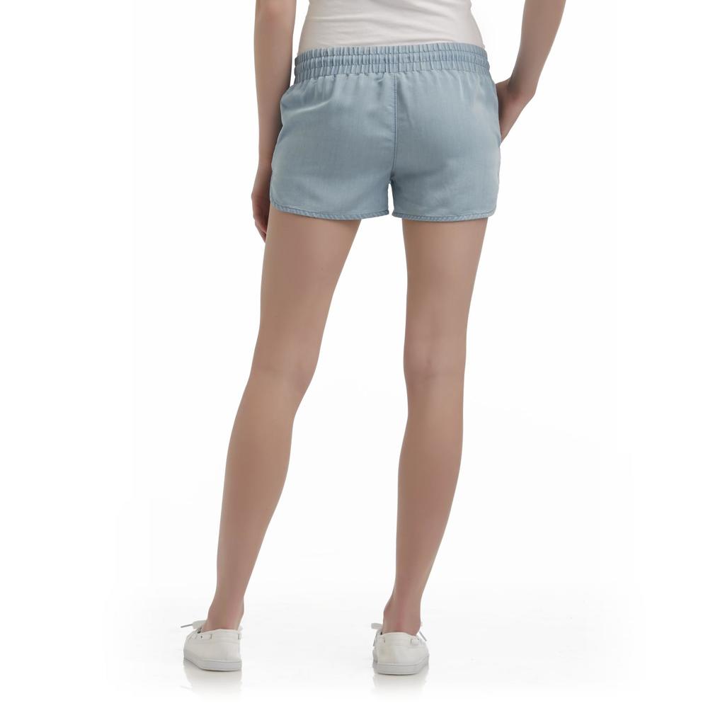 Junior's Drawstring Rayon Shorts