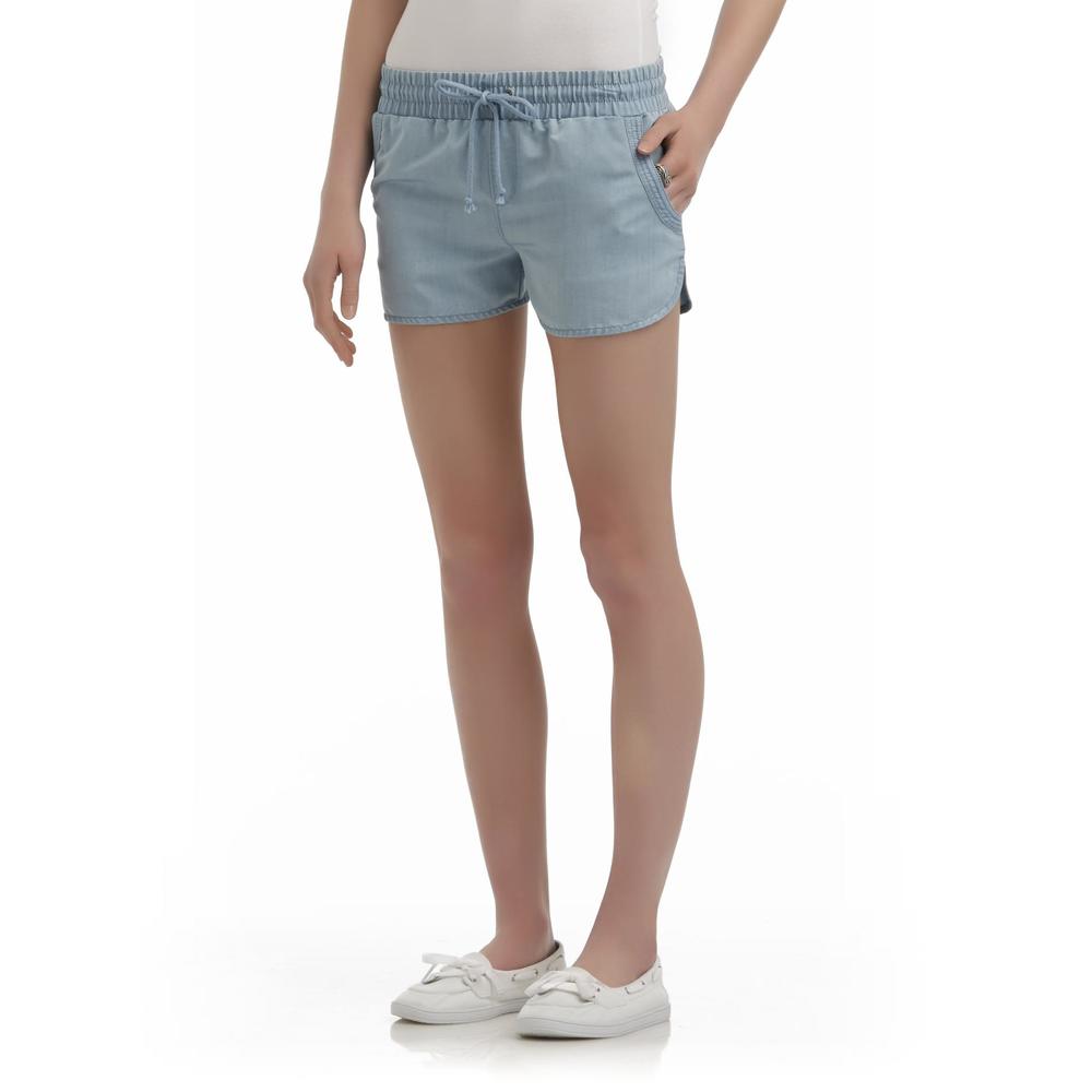Junior's Drawstring Rayon Shorts
