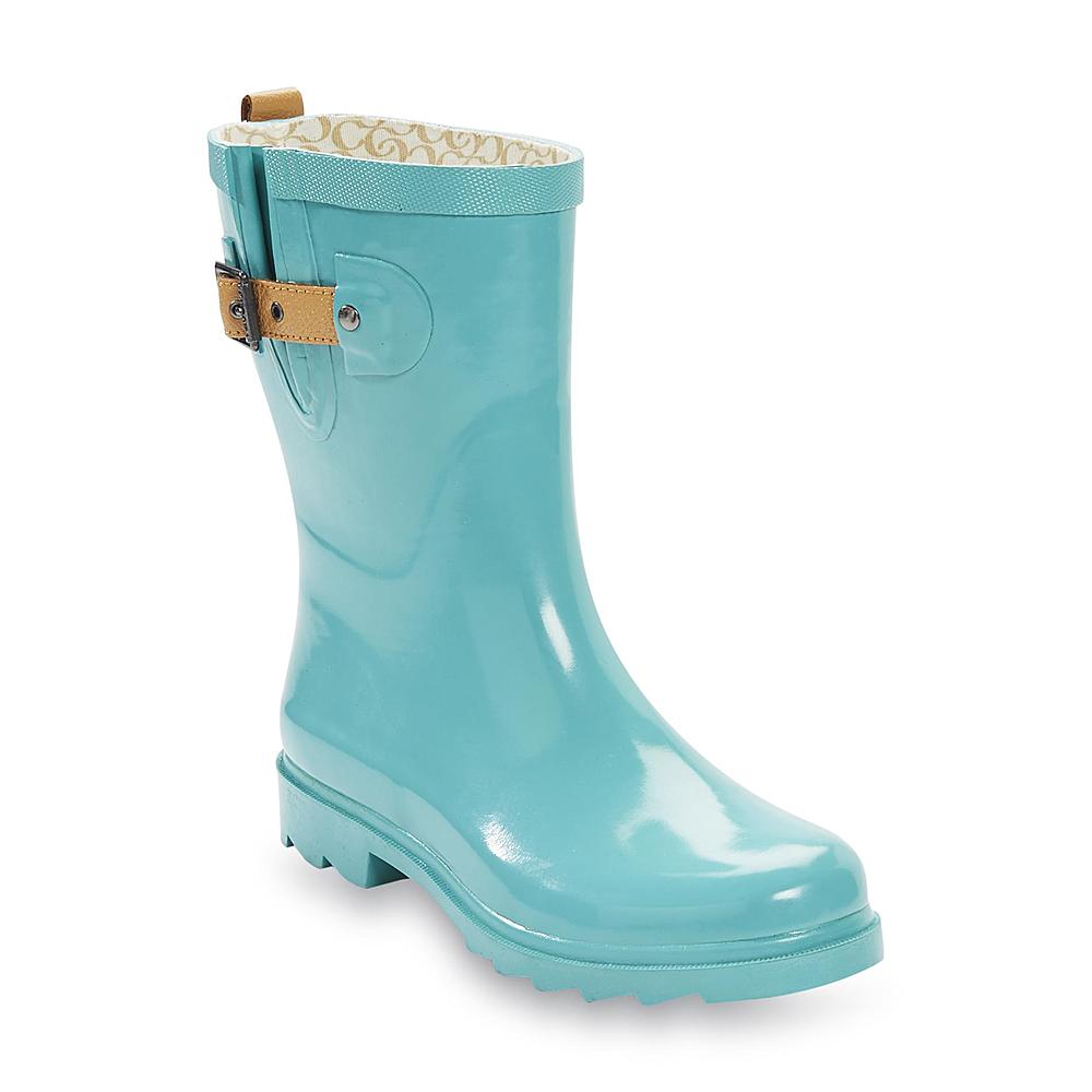 Chooka Women's Top Solid 9" Turquoise Rubber Rain Boots - Matte