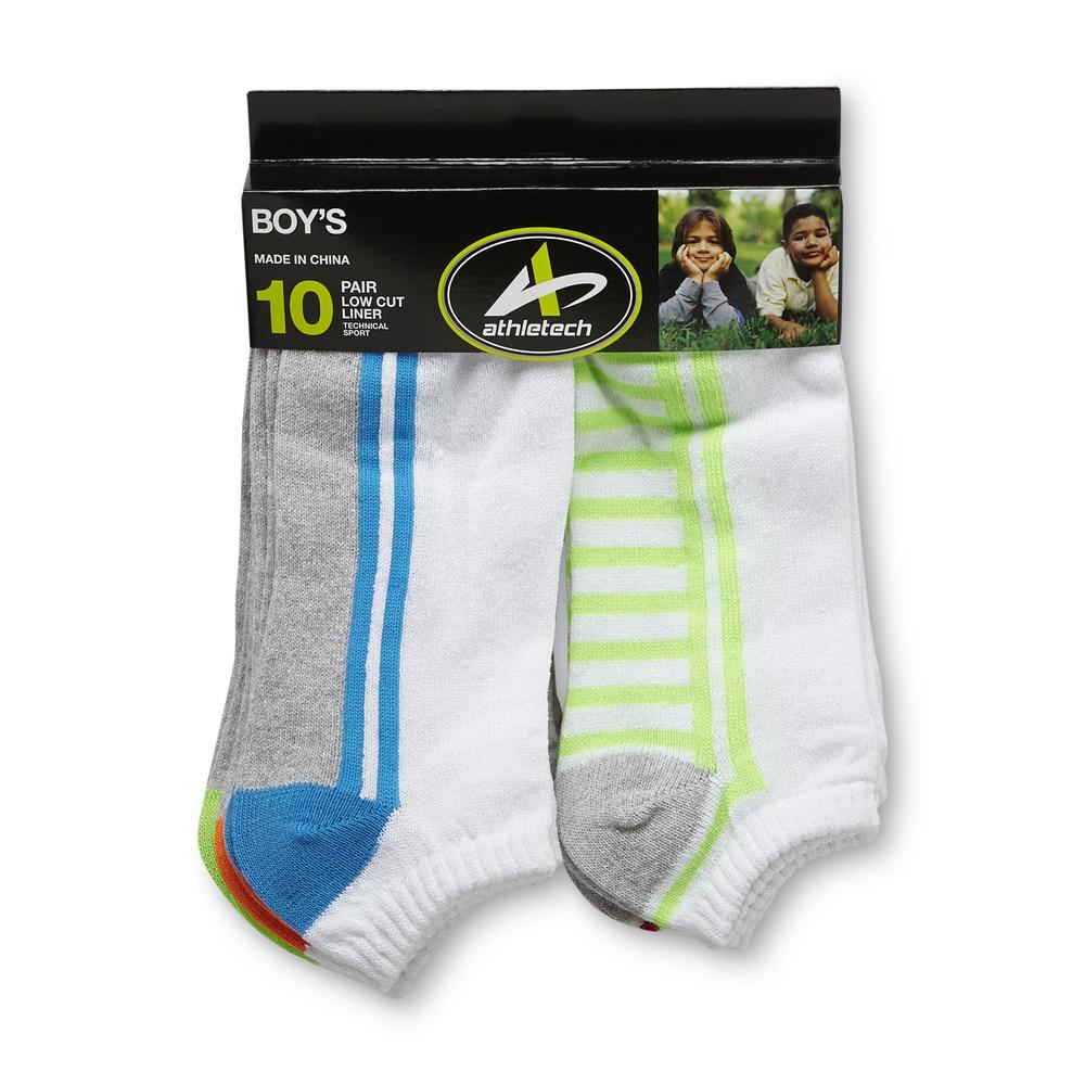Boy's 10-Pairs Low-Cut Socks - Striped