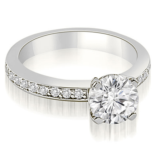 Platinum 0.75 cttw. Classic Round Cut Diamond Engagement Ring (I1, H-I)