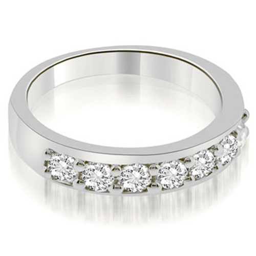 0.70 Cttw Round-Cut Platinum Diamond Wedding Ring