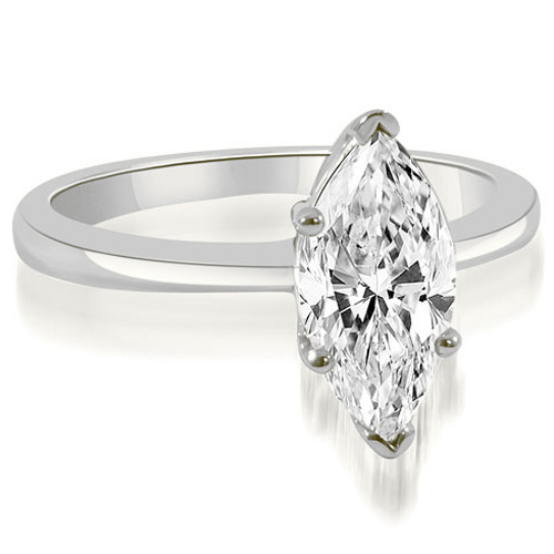 0.50 Cttw Marquise-Cut Platinum Diamond Engagement Ring