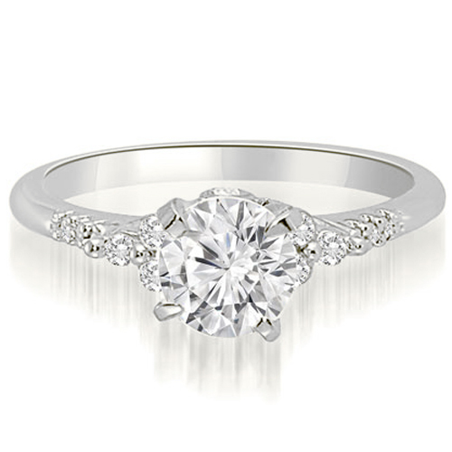 0.70 cttw Round-Cut Platinum Diamond Engagement Ring