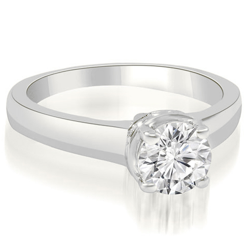 0.50 cttw Round-Cut Platinum Solitaire Diamond Engagement Ring