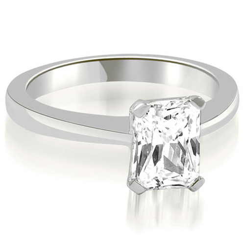 0.50 Cttw Emerald Cut Platinum Diamond Engagement Ring