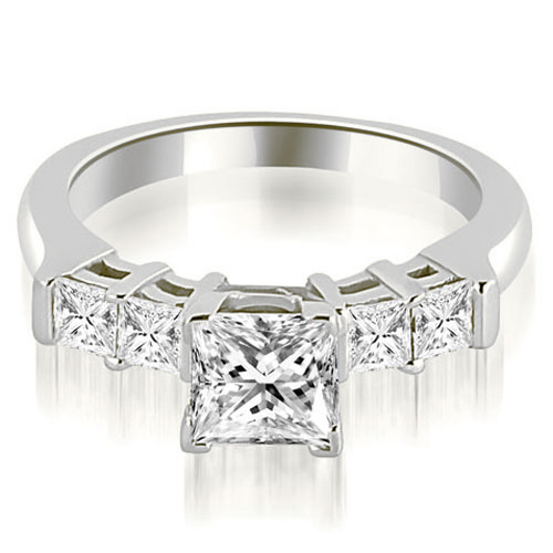 Platinum 0.85 cttw. Princess Cut Diamond Engagement Ring (I1, H-I)