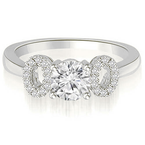 Platinum 0.65 cttw. Round Cut Diamond Engagement Ring (I1, H-I)