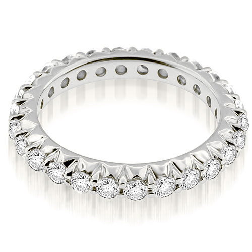 Platinum 1.30 cttw. Stylish Round Cut Diamond Eternity Band Ring (I1, H-I)