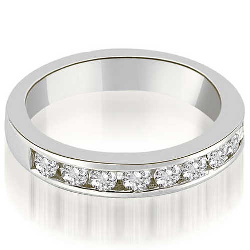 1.00 Cttw Round-Cut Platinum Diamond Wedding Ring