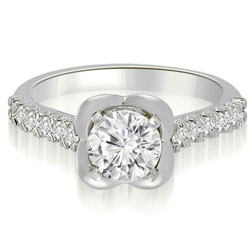 Platinum 0.75 cttw. Round Cut Diamond Engagement Ring (I1, H-I)
