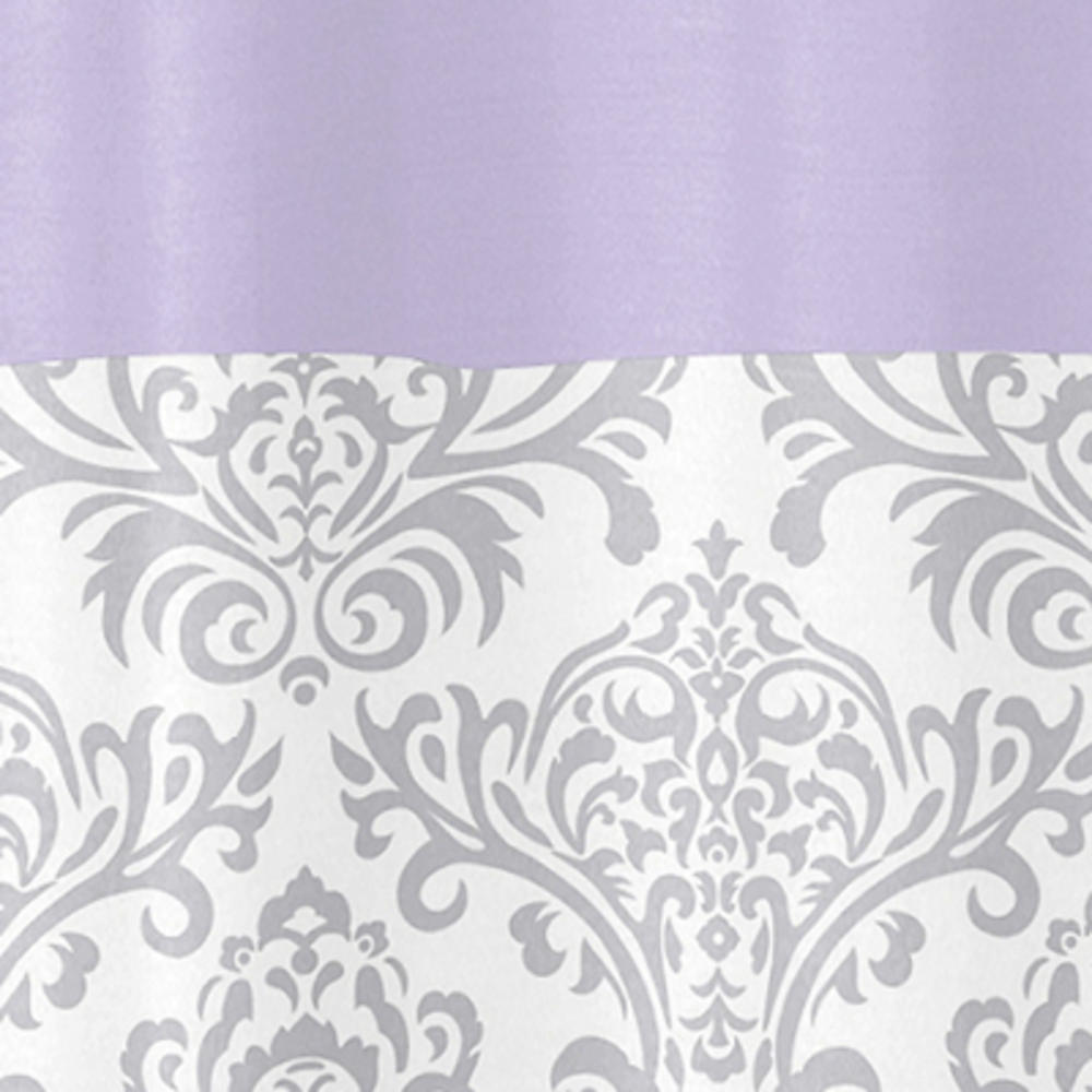 Sweet Jojo Designs Lavender and Gray Elizabeth Collection Shower Curtain