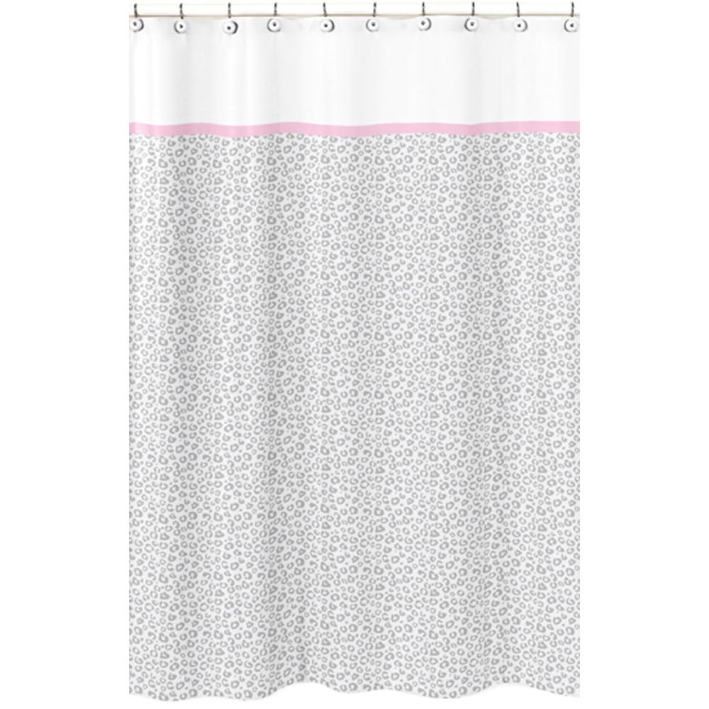 Sweet Jojo Designs Pink and Gray Kenya Collection Shower Curtain