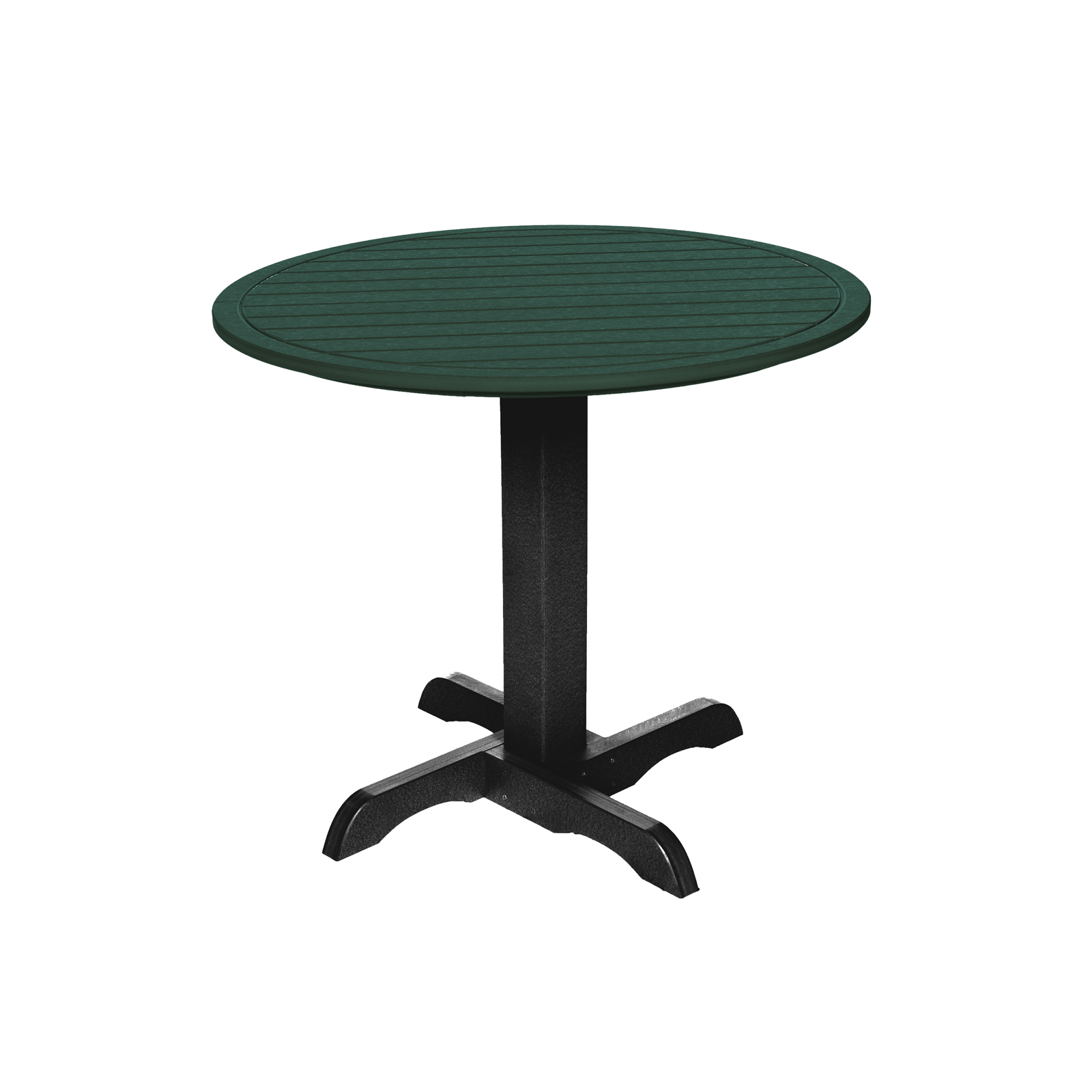 Caf&#233; Commercial Grade 35" Round Two-Tone Dining Table, Black/Green