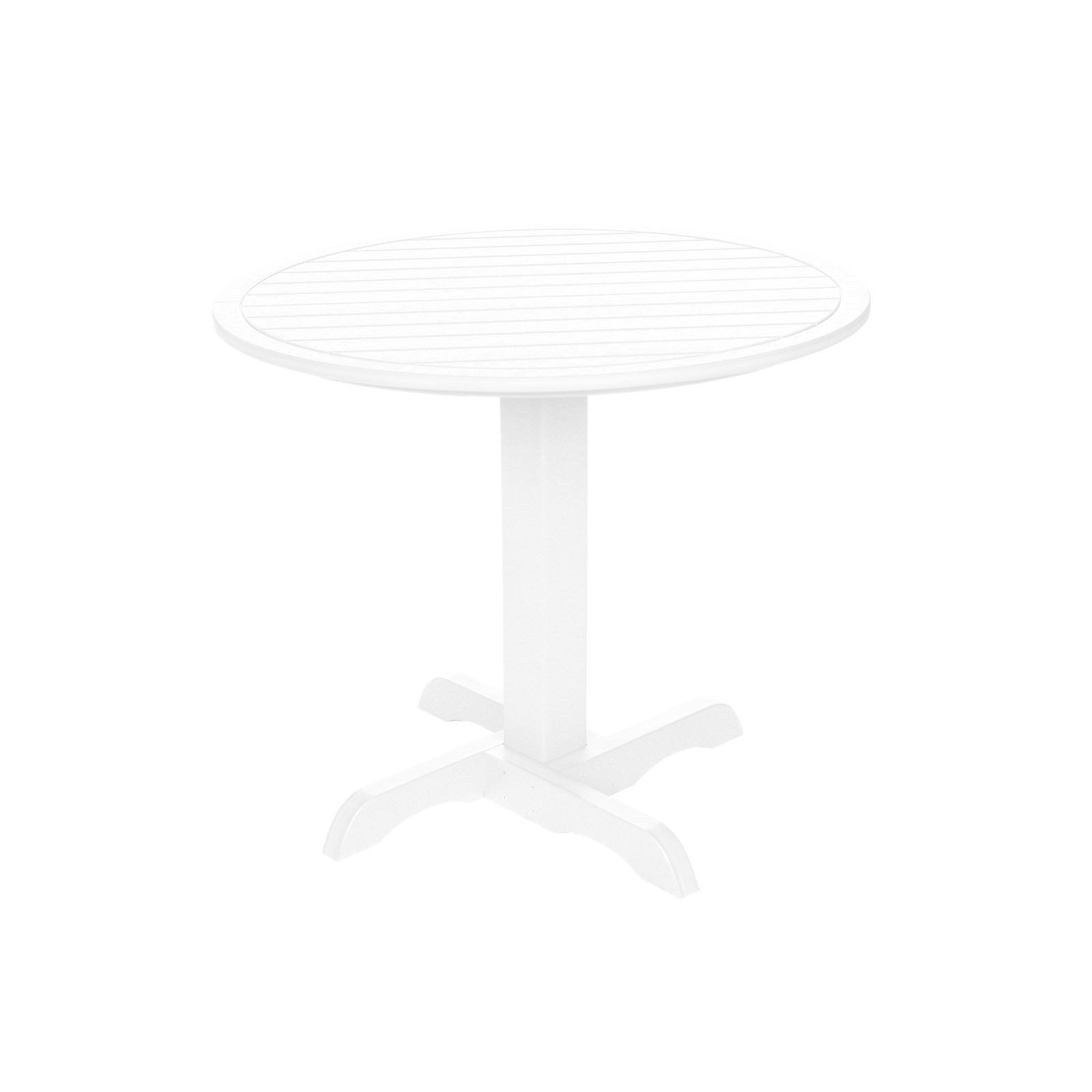 Caf&#233; Commercial Grade 35" Round Dining Table, White