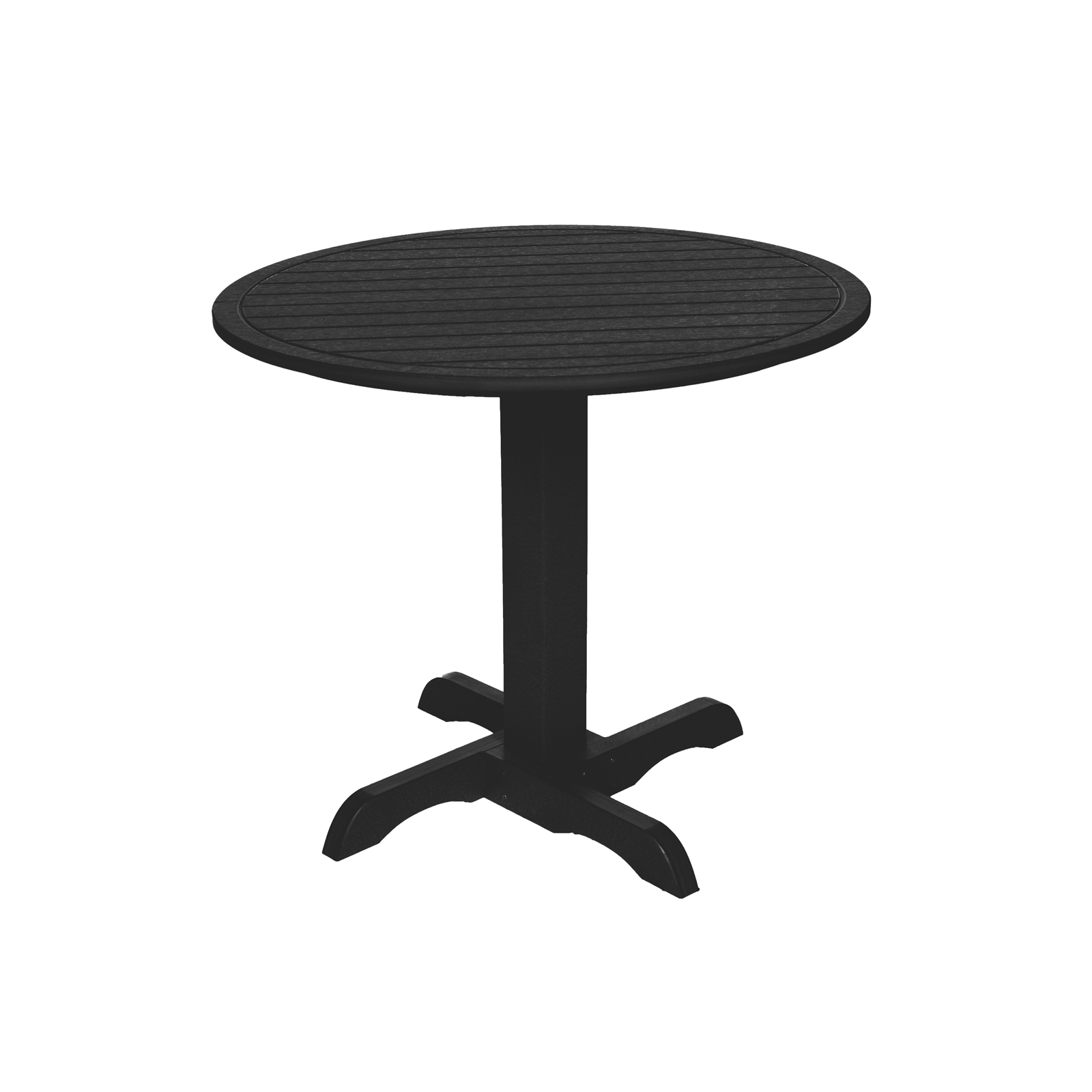Caf&#233; Commercial Grade 35" Round Dining Table, Black