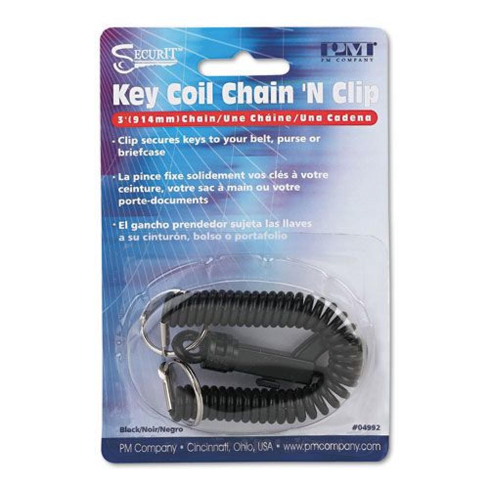 Flexible Coil Key Chain, Black
