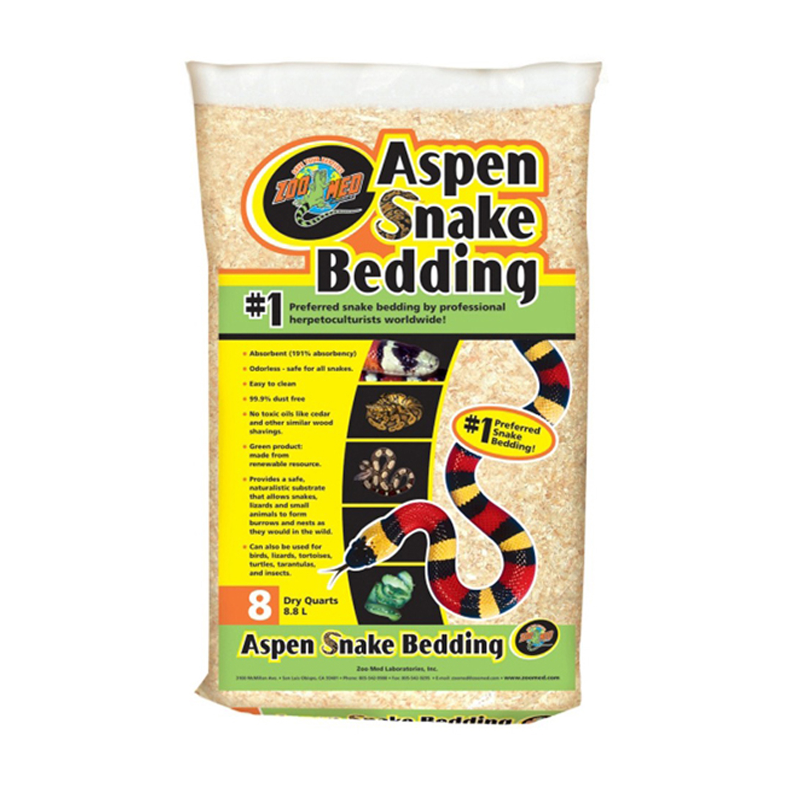 UPC 097612751086 product image for Zoo Med Laboratories Zml Aspen Snake Bedding 8 qt. | upcitemdb.com