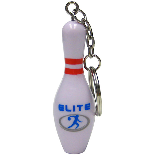 Logo Bowling Pin Key Chain White