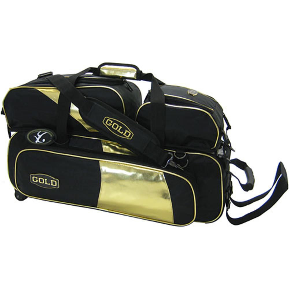 Gold Triple Tote Plus Bowling Bag