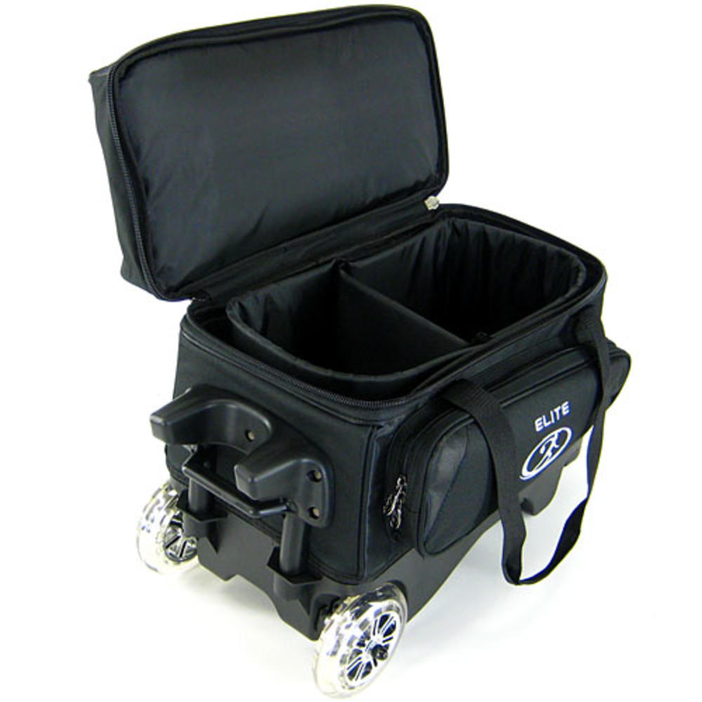 Deluxe Double Roller Black Bowling Bag
