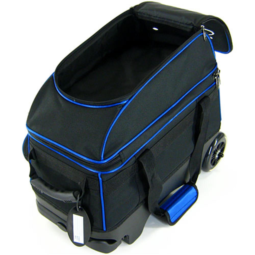 Deluxe Double Roller Blue Bowling Bag