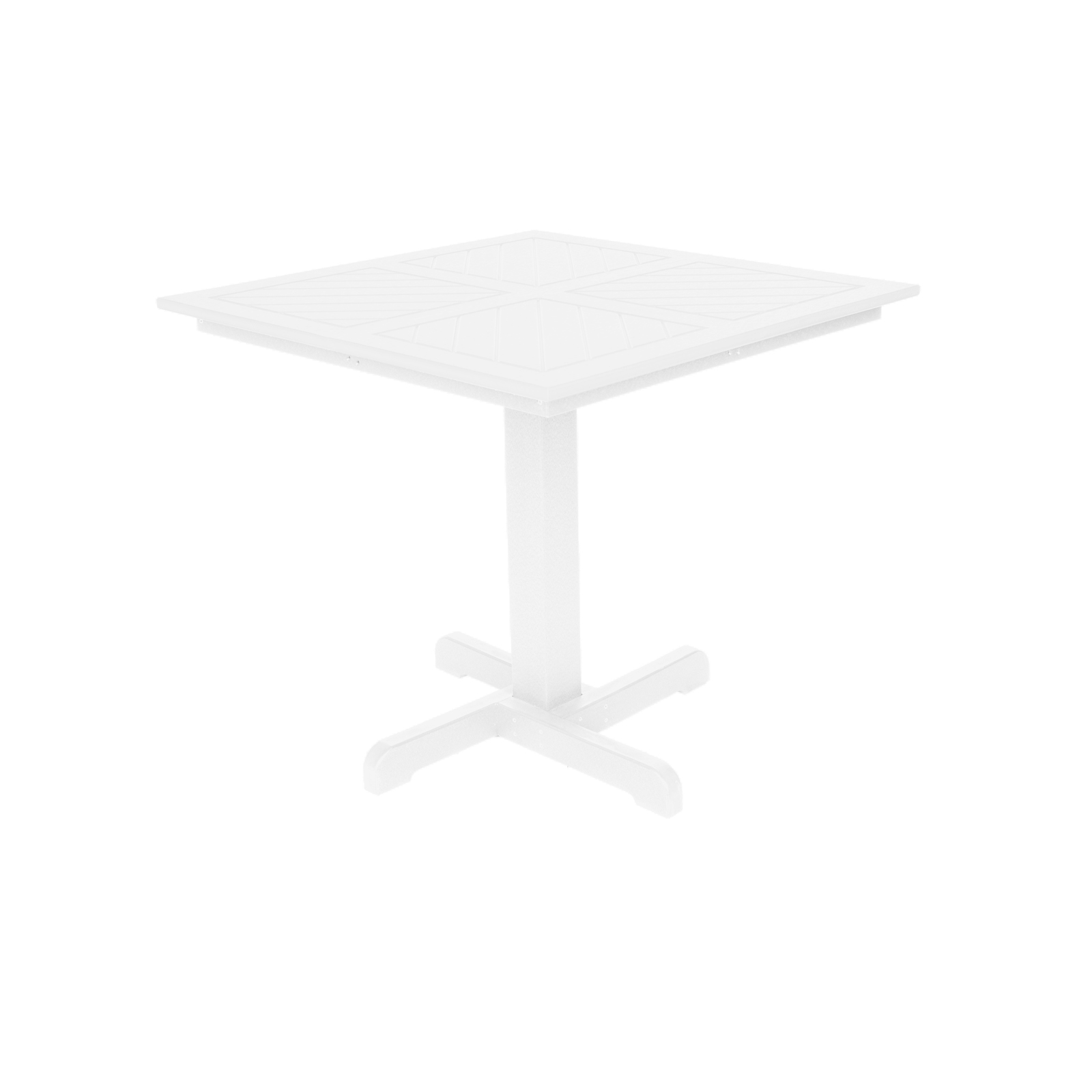 Caf&#233; Commercial Grade 35" Square Dining Table, White