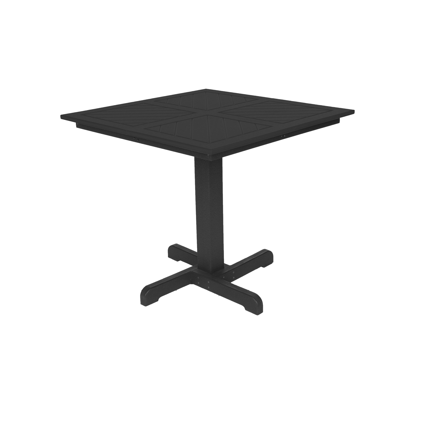 Caf&#233; Commercial Grade 35" Square Dining Table, Black