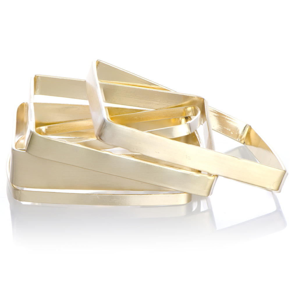 Kenya's 4 Thick Gold Bangle Bracelets