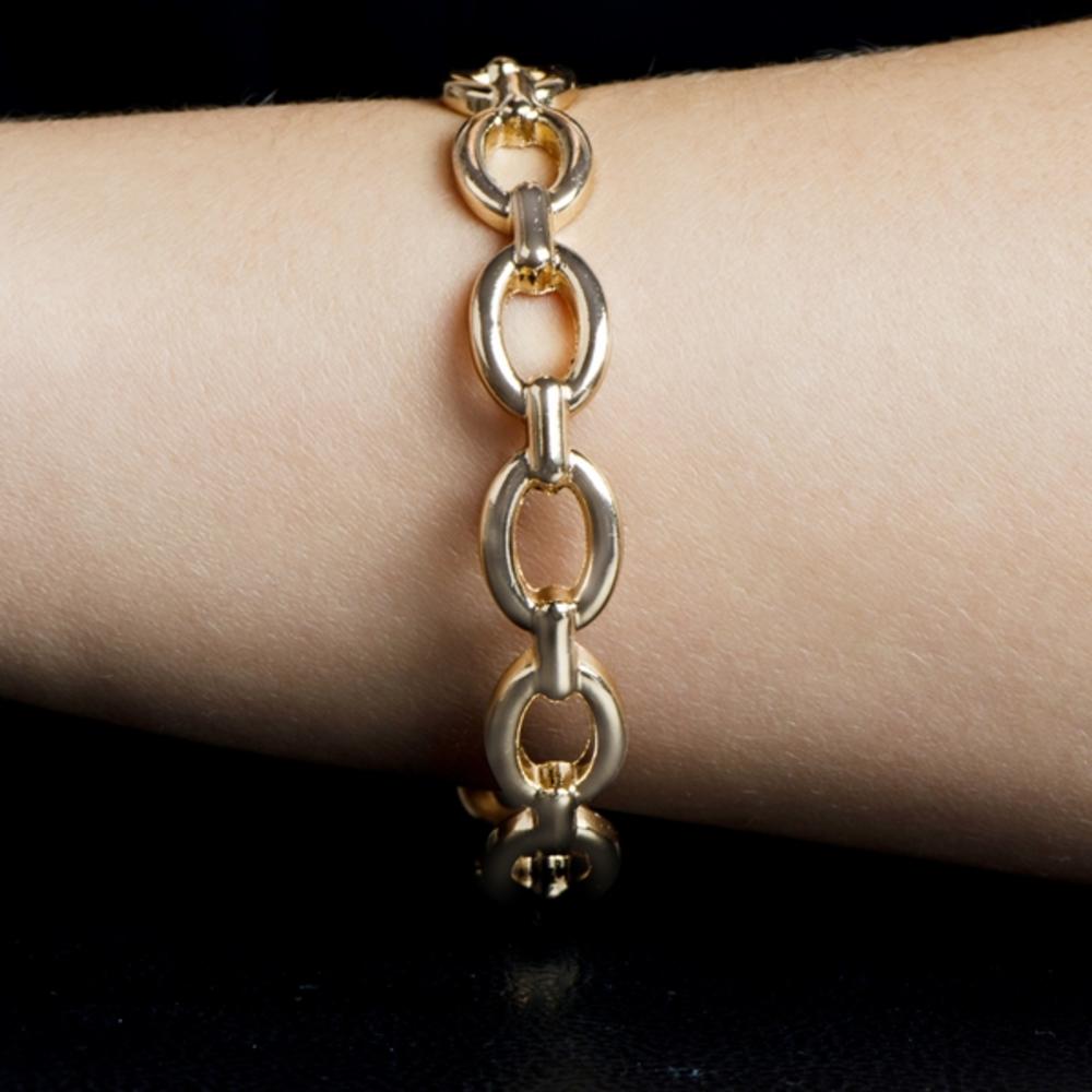Rosalyn's 70's Style Gold Chain Link Bangle Bracelet