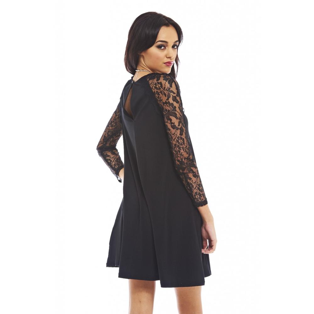 AX Paris Women&#8217;s Lace Sleeve Swing Dress - Online Exclusive