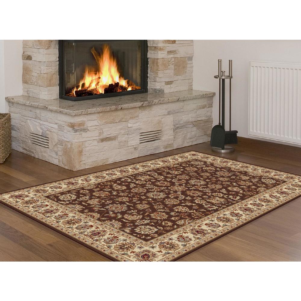 Elegance Davenport Red 7 ft. 10 in. x 10 ft. 3 in. Traditional Area Rug