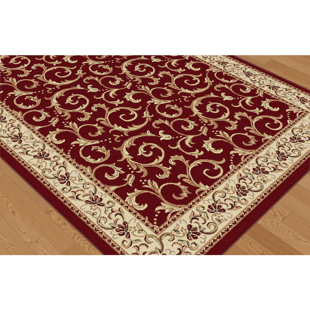Elegance Westminster Red 7 ft. 10 in. x 10 ft. 3 in. Transitional Area Rug