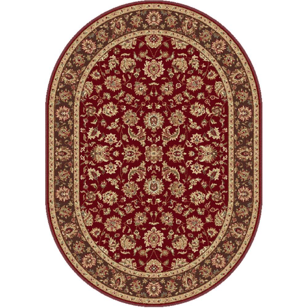 Elegance Davenport 6 ft. 7 in. x 9 ft. 6 in. Oval Traditional Area Rug